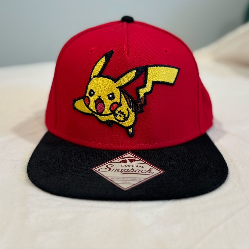 Nintendo Red and Black Pikachu Snapback Hat